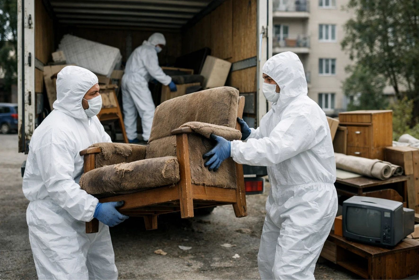 Débarras de mobilier usagé lors d’un vidage d’appartement  à Parc-Extension
